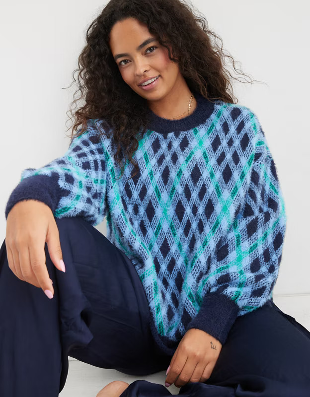 Aerie Flurry Oversized Crew Sweater | Aerie
