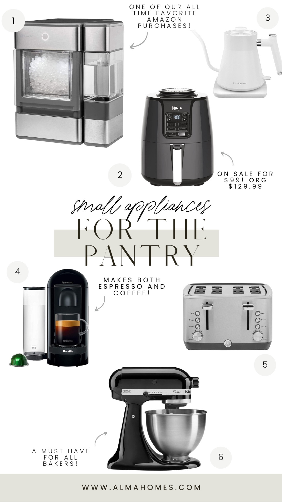 Our favorite small appliances for the pantry! The pebble ice maker is perfect for hosting the summer! 

#LTKhome #LTKSeasonal #LTKfamily