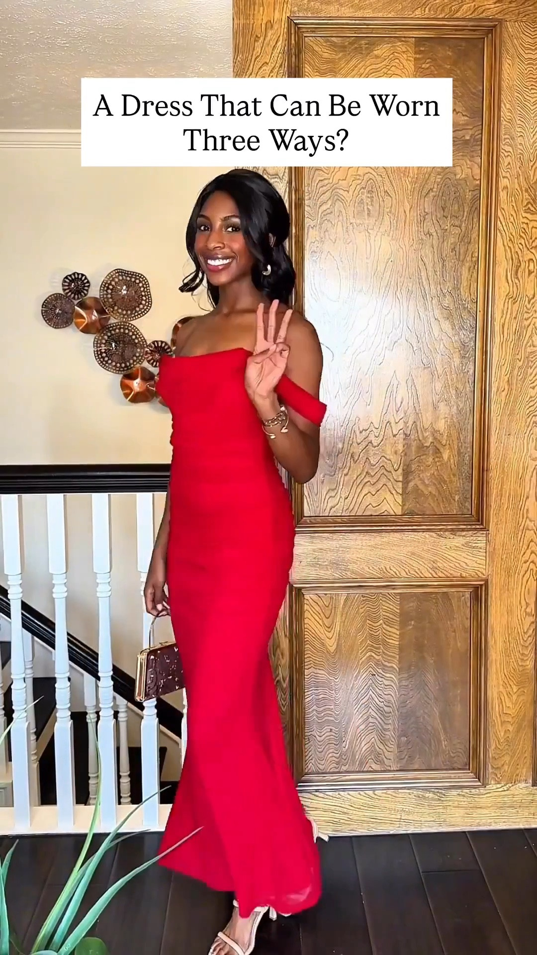 The perfect holiday dress. ✨ love that the straps can be adjusted for 3 different looks! 

Wearing size small (5’9”)
.
.
.
.
.
Amazon wedding guest dress, wine maxi dress, fall wedding outfit, elegant wedding guest look, off shoulder formal dress, ruched maxi dress, long red dress, affordable evening gown, formal fall outfit, Amazon fashion find, fall wedding guest inspo, classy red dress, holiday party dress, fall formal dress, romantic fall outfit, burgundy dress, formal event outfit, elegant date night outfit, timeless maxi dress, Amazon fashion favorite