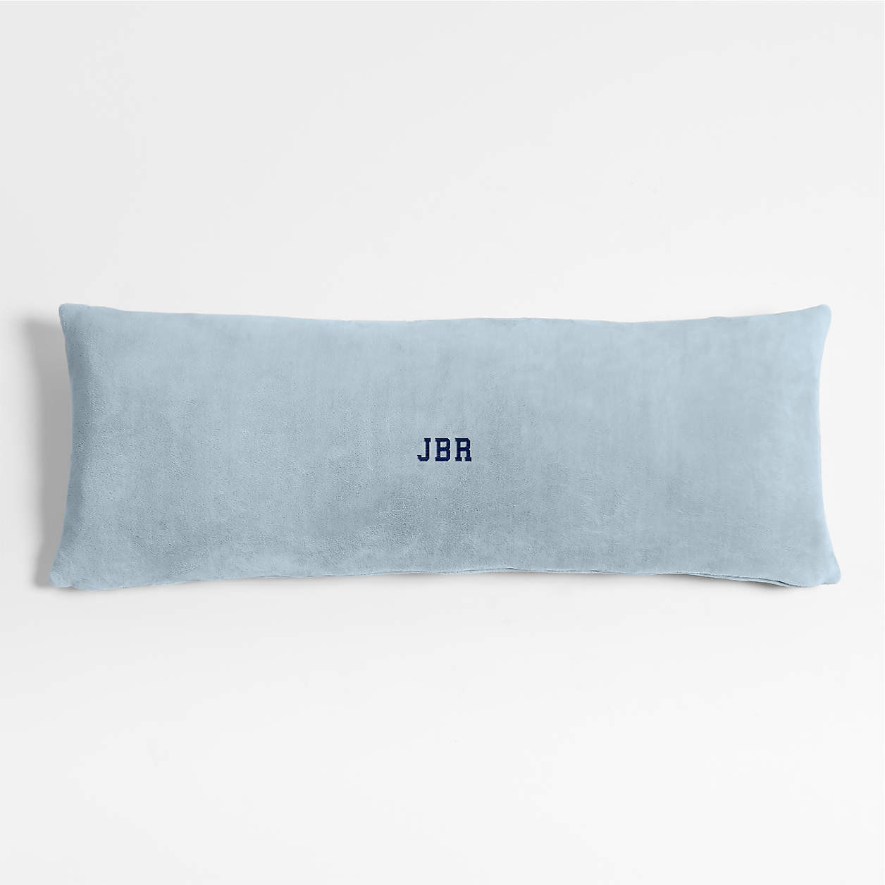 Plush 54x20 Sky Blue Bed Body Pillow Cover + Reviews | Crate & Barrel | Crate & Barrel