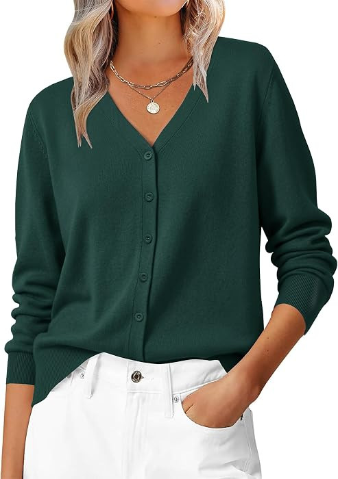 ZESICA Women's Wool Blend Lightweight Cardigan Sweaters 2026 Fall Outfits | Amazon (US)