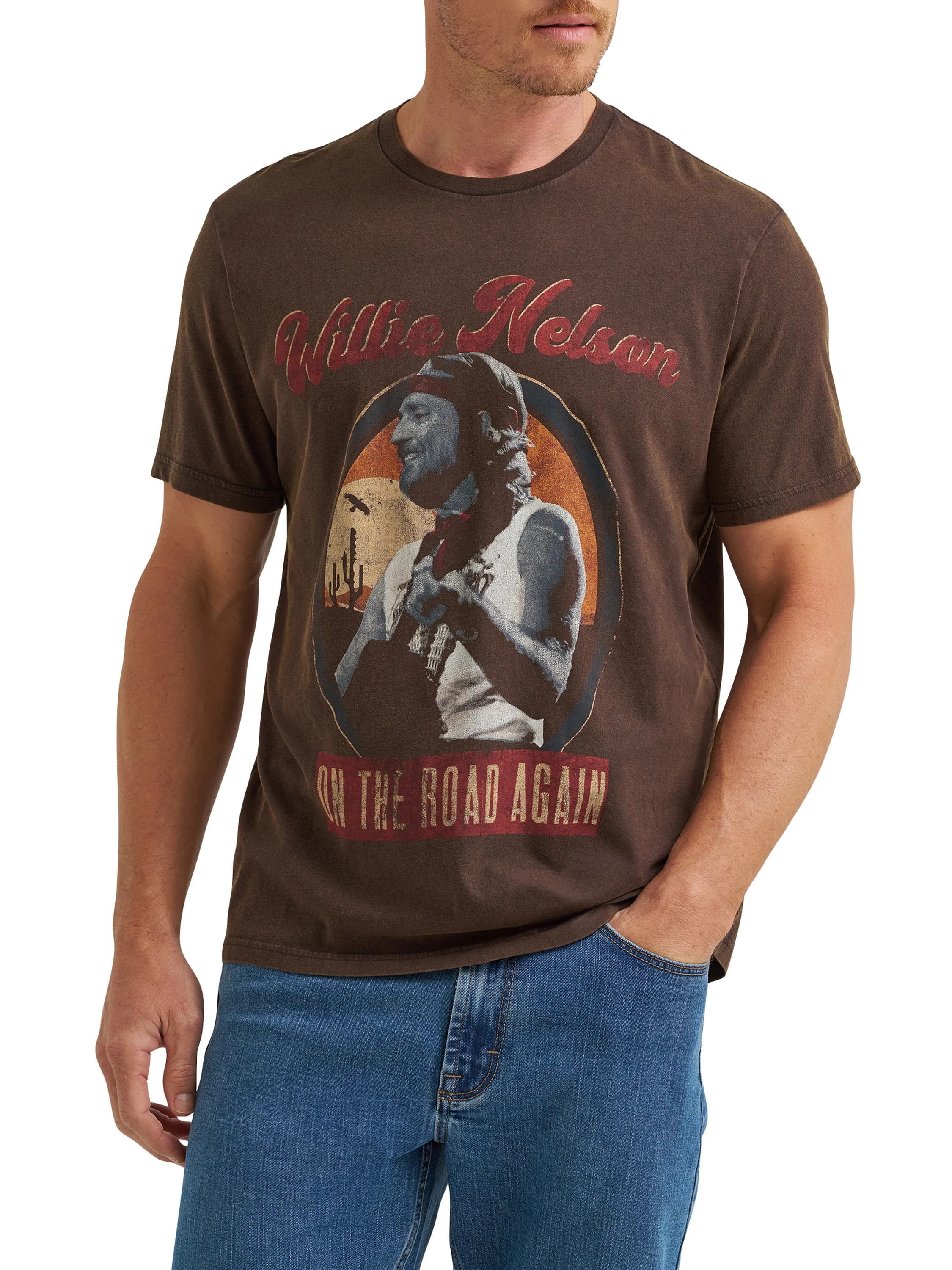 Wrangler® Men's Short Sleeve Willie Nelson Graphic Tee, S-3XL | Walmart (US)