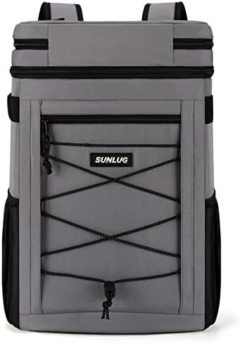 SUNLUG Cooler Backpack 30 Cans Lightweight Backpack Cooler Leakproof Large Capacity for Picnics, Cam | Amazon (US)