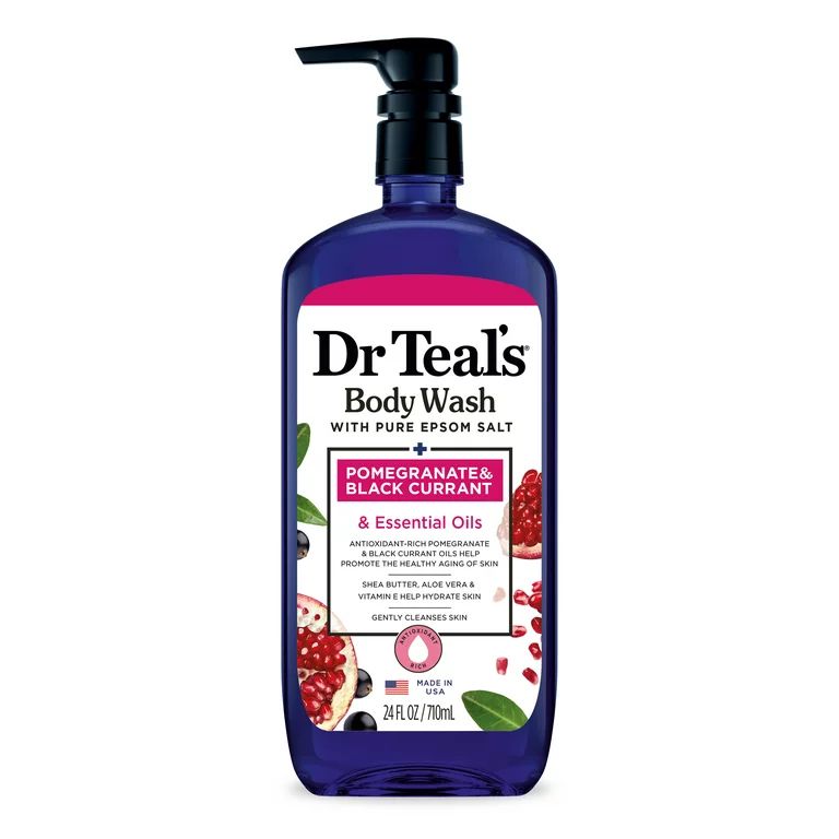 Dr Teal's Body Wash with Pure Epsom Salt, Pomegranate Oil & Black Currant, 24 fl oz | Walmart (US)