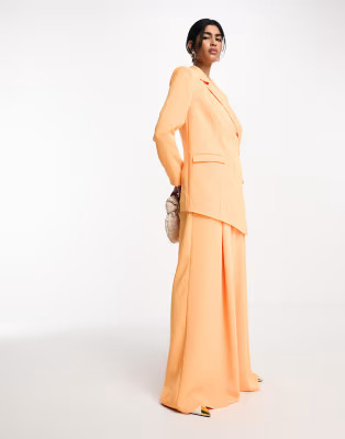 Daska wrap tie blazer co-ord in bright orange | ASOS (Global)