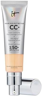 IT Cosmetics CC+ Cream - Natural Full Coverage Foundation With SPF 50+, Color Corrector & Anti-Ag... | Amazon (US)