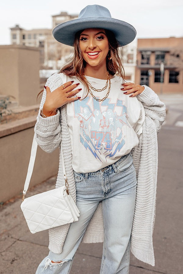 Kiss 74 Oversized Distressed Graphic Tee • Impressions Online Boutique | Impressions Online Boutique