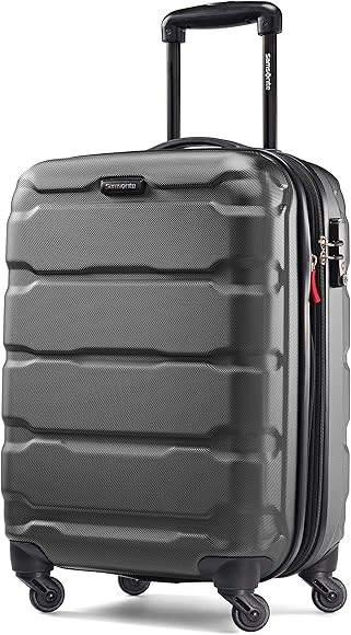 Samsonite Omni PC Hardside Expandable Luggage with Spinner Wheels, Silver, Checked-Large 28-Inch | Amazon (US)