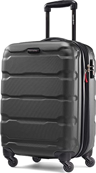 Samsonite Omni PC Hardside Expandable Luggage with Spinner Wheels, Silver, Checked-Large 28-Inch | Amazon (US)
