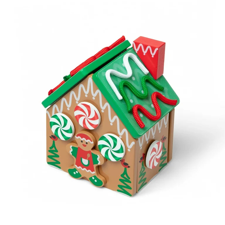 Melissa & Doug Wooden Gingerbread House Reusable, Mess-Free Play Set Activity for Boys and Girls ... | Walmart (US)