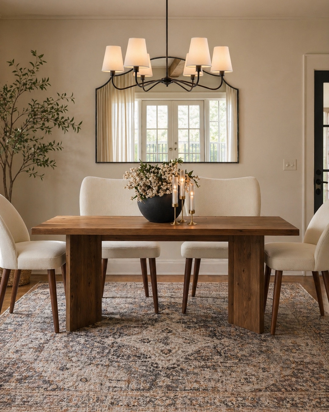 Neutral Amazon Dining Room Finds That Feel Clean and Elevated

Follow @farmtotablecreations on Instagram for more cozy, elevated finds 🤍

This space is all about simple pieces that work beautifully together. Warm wood tones, soft upholstery, and classic lighting create a look that feels timeless and inviting. The layered rug, statement mirror, and subtle decor bring just enough detail to make the room feel finished without overdoing it.

#diningroomdecor #diningtable #arearug #homedecor #neutraldecor

#LTKSaleAlert #LTKHome
