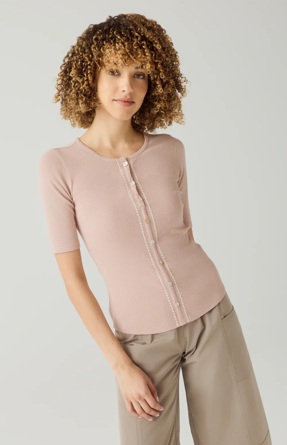 Rosalia Henley Shirt | Rose | Alp N Rock