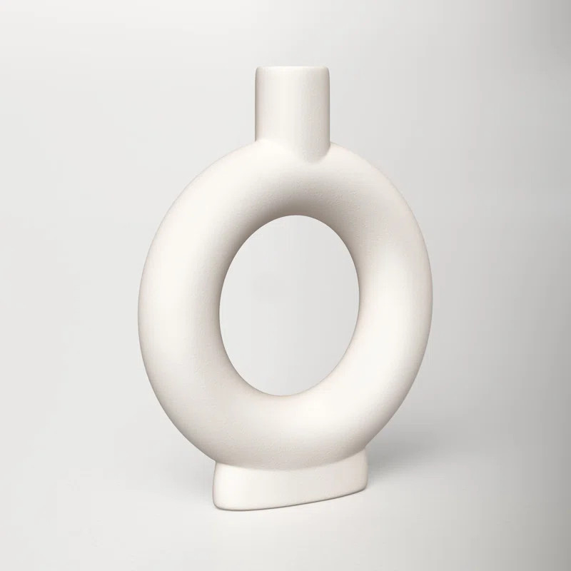 Roderick Off-White 9.2'' Indoor / Outdoor Ceramic Table Vase | Wayfair North America