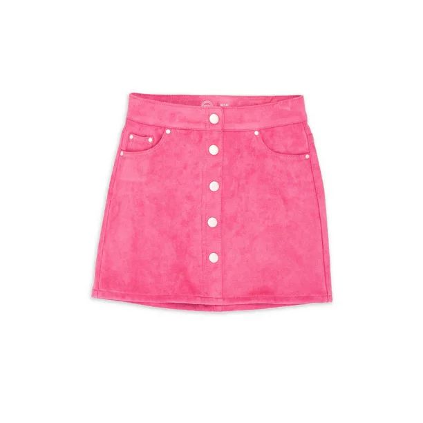 Wonder Nation Girls Mid-Rise Faux Suede Skirt, Sizes 4-18 & Plus | Walmart (US)