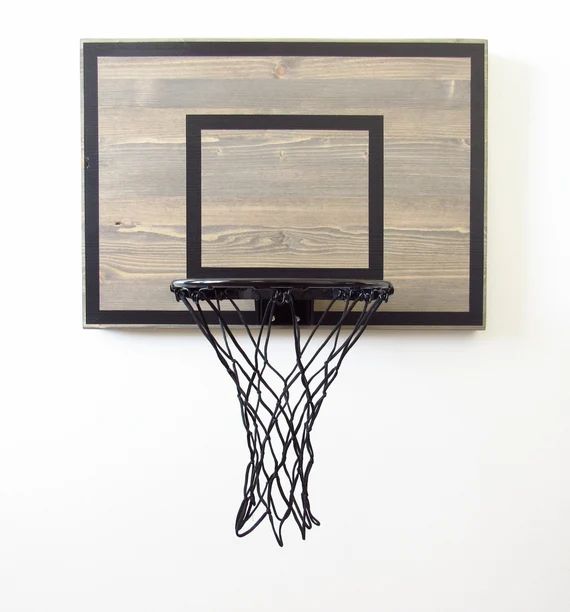 Basketball Hoop  Indoor Wood Basketball Goal Gray With Black | Etsy | Etsy (US)