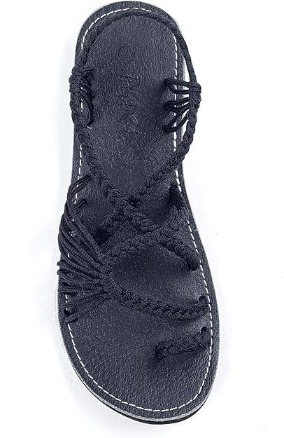 Plaka Flat Sandals for Women Palm Leaf | Amazon (US)