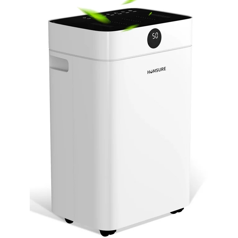 HUMSURE Dehumidifier 12Pint(DOE) 50 Pint Max for 3000 Sq ft Room, for Basements with Drain Hose, ... | Walmart (US)