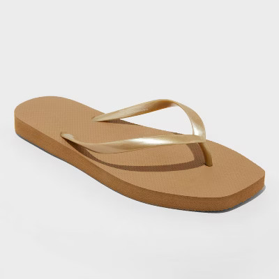 Women's Palmer Square Toe Thong Flip Flop Sandals - Shade & Shore | Target