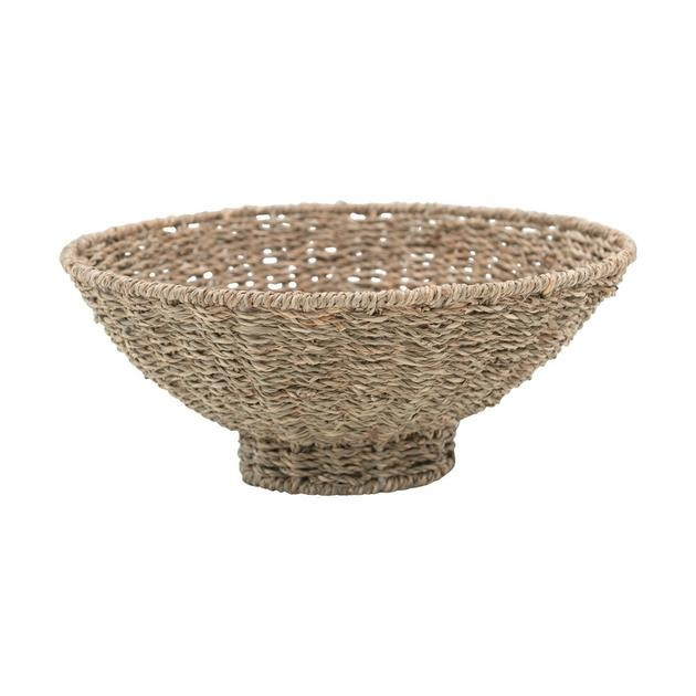 Hand-Woven Seagrass Footed Bowl | Nigh Road