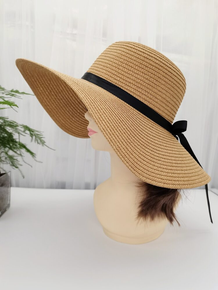 Bow Decor Straw Hat | SHEIN