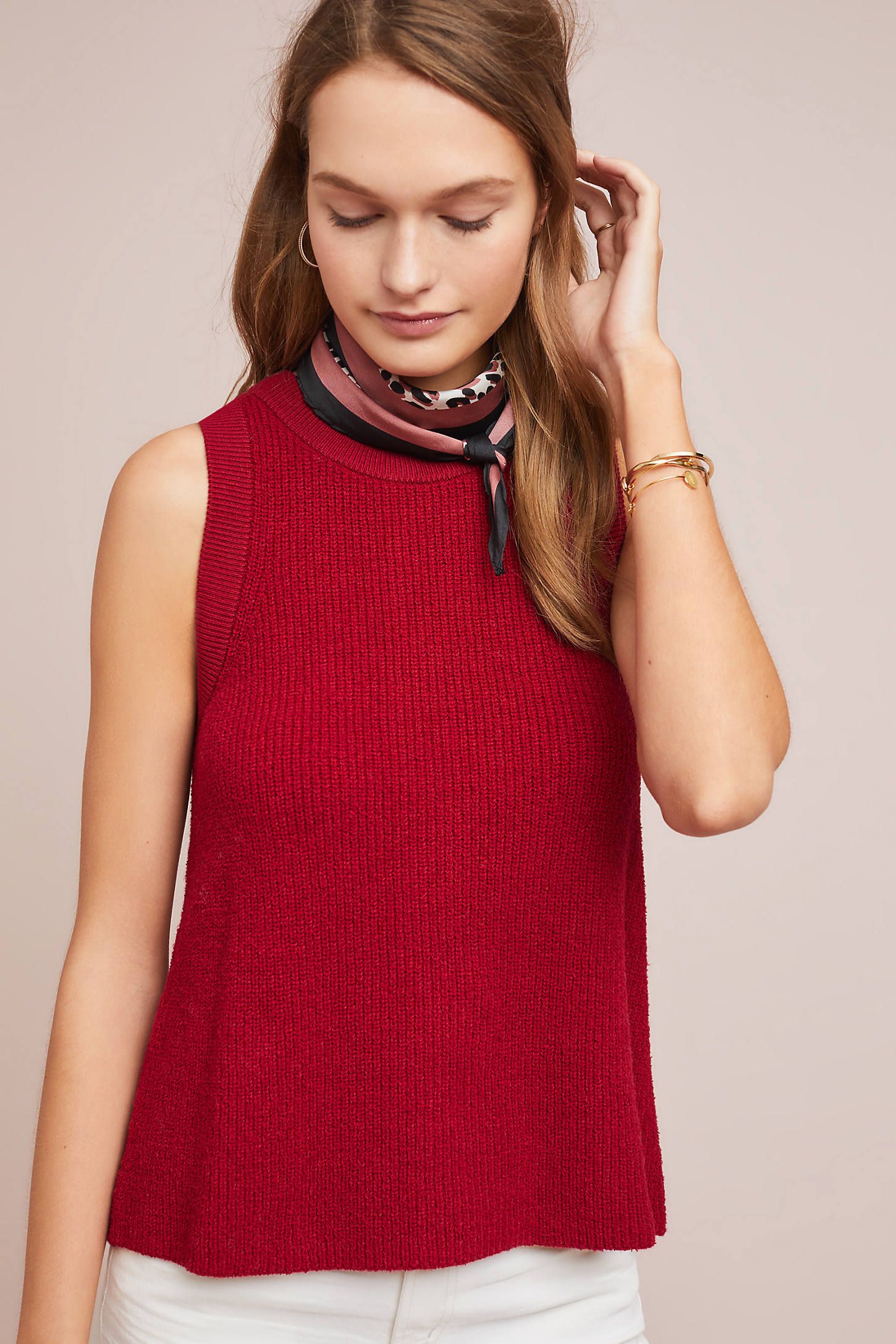 Buttoned Sweater Tank | Anthropologie (US)