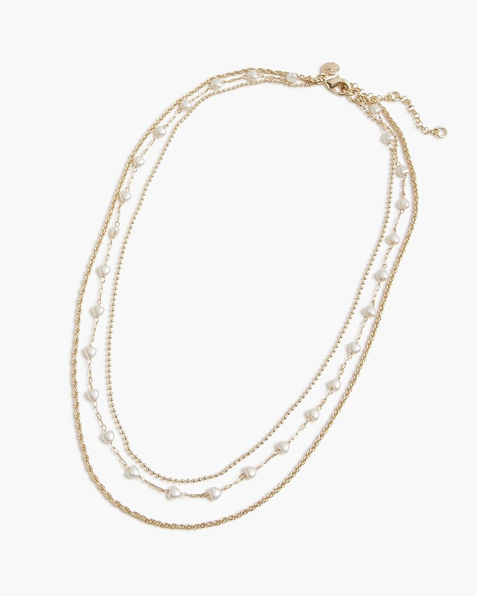 Beaded pearl layering necklace | J.Crew Factory