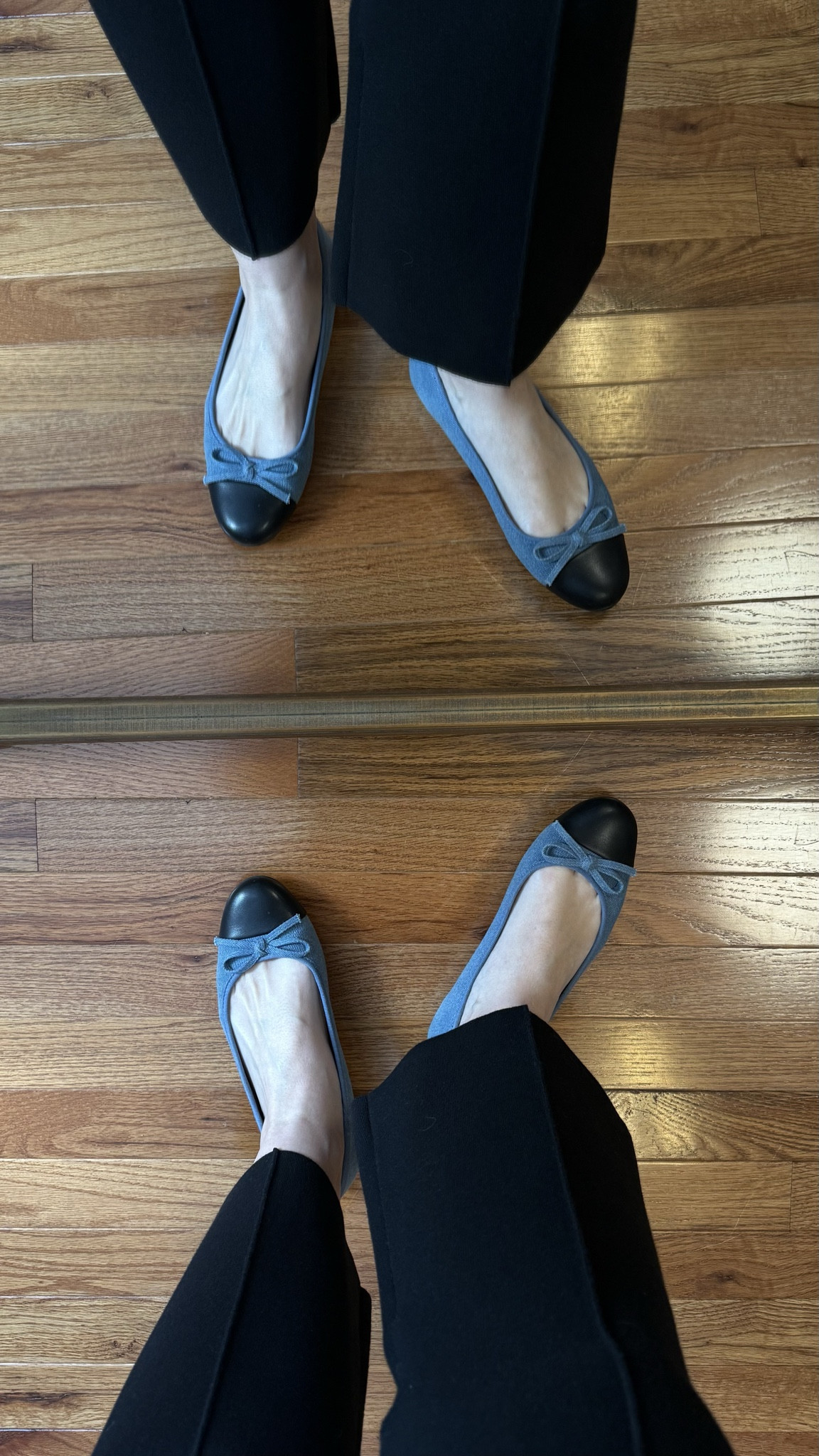 Ballet flats - Colorblock ballet flats - denim ballet flats - Shoes for everyday - workwear - shoes for work  - women’s effortless pull on pants  - women’s work shoes - comfortable everyday shoes 
@Talbots 

#LTKWorkwear #LTKootd