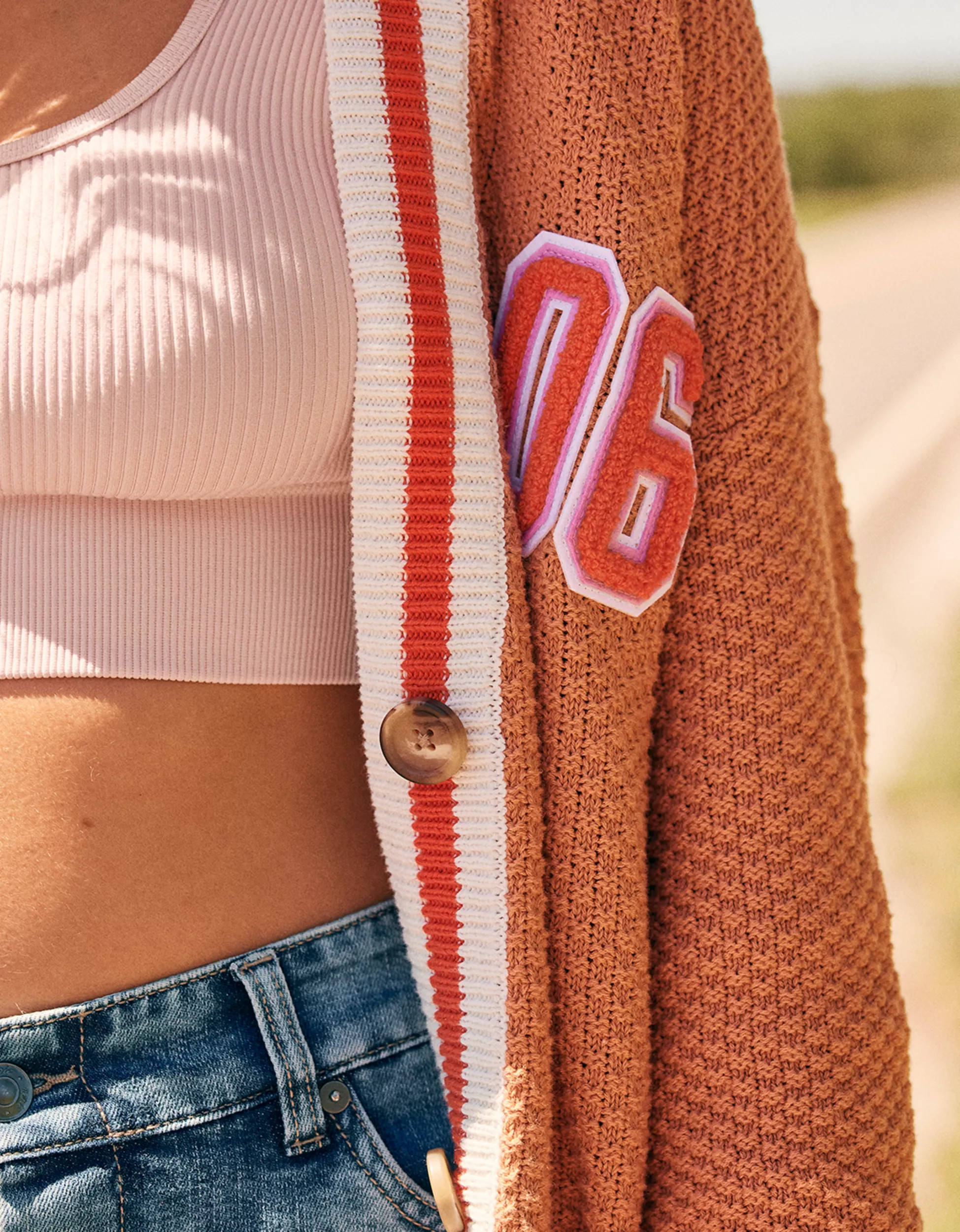 Aerie Oversized Varsity Cardigan | American Eagle Outfitters (US & CA)