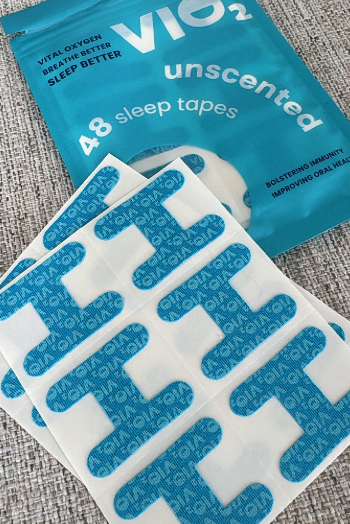 #ad been using mouth tape to sleep the past few days and I’m absolutely loving it! Cannot recommend @vio2tape enough! My husband is a huge fan too!