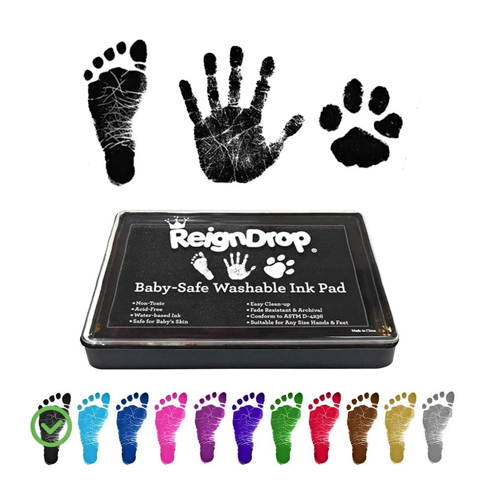 ReignDrop Ink Pad For Baby Footprint & Handprint - Creates Impressive Long Lasting Keepsake Stamp... | Amazon (US)