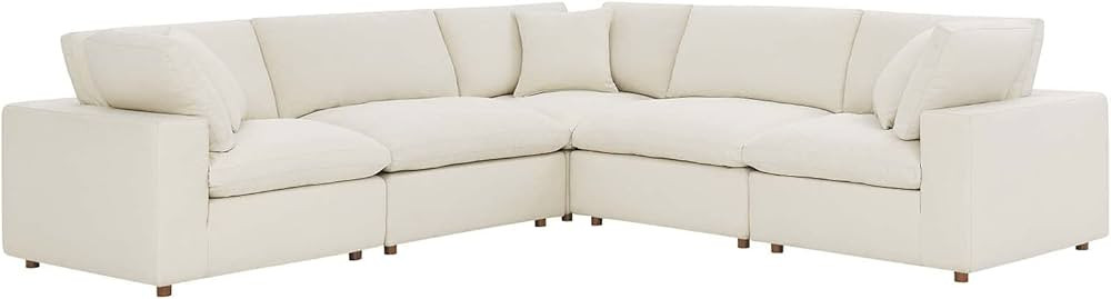 Modway Commix Modular Sofa, Corner Sectional, Light Beige Fabric | Amazon (US)