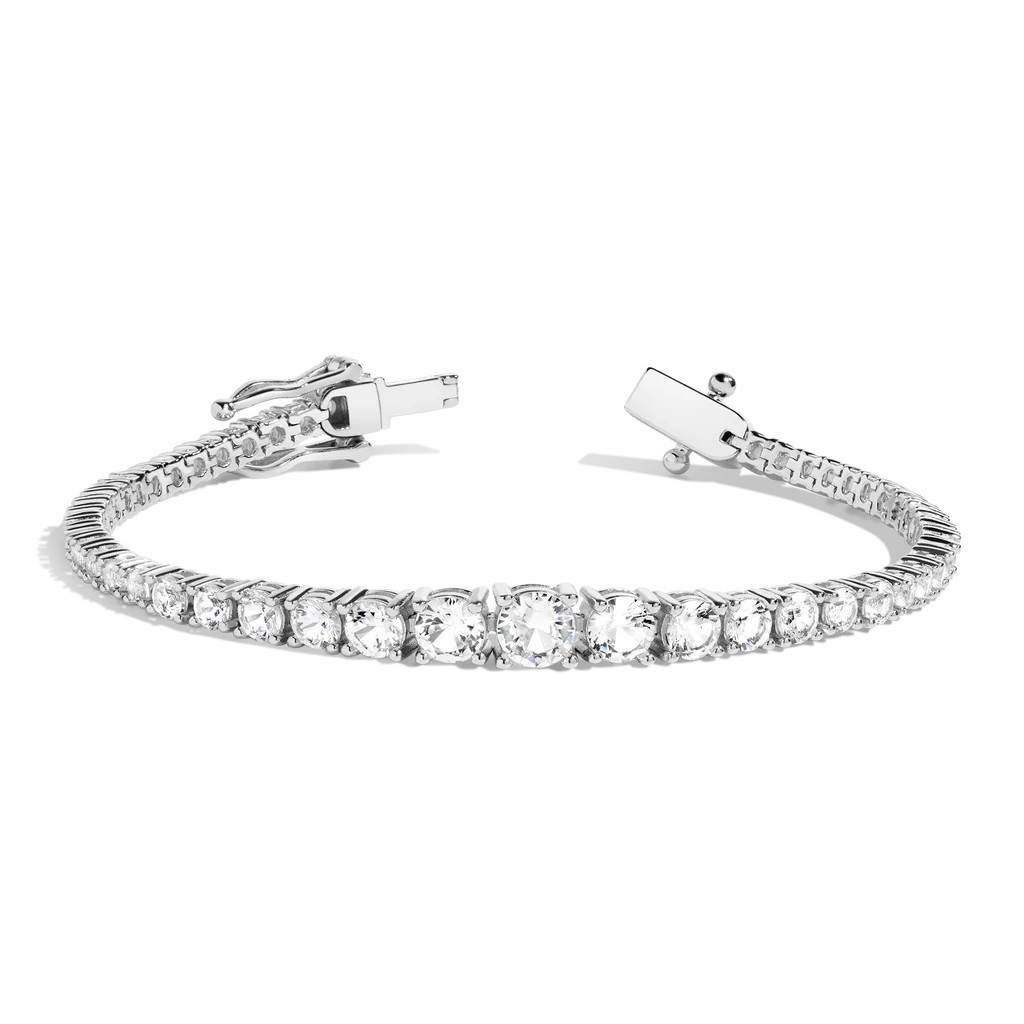 Lab Grown Diamond Graduated Modern Tennis Bracelet | AUrate New York