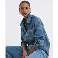 Pure Cotton Mid Blue Denim Shacket Blue - JD Williams - Size: 16 | JD Williams (UK)