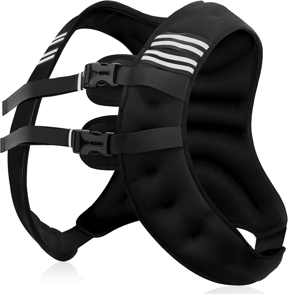 Weighted Vest Men or Women - 5/10/15/20/25/30lbs Weights with Reflective Stripe, Weighted Vest fo... | Amazon (US)