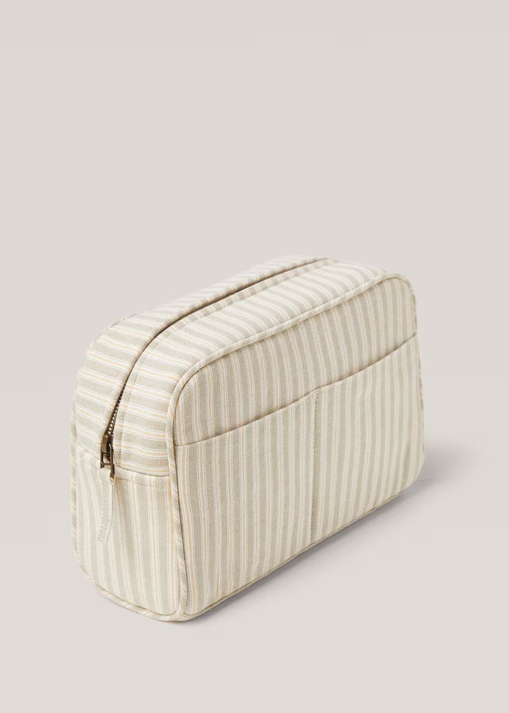 Striped cotton toiletry bag | MANGO (US)