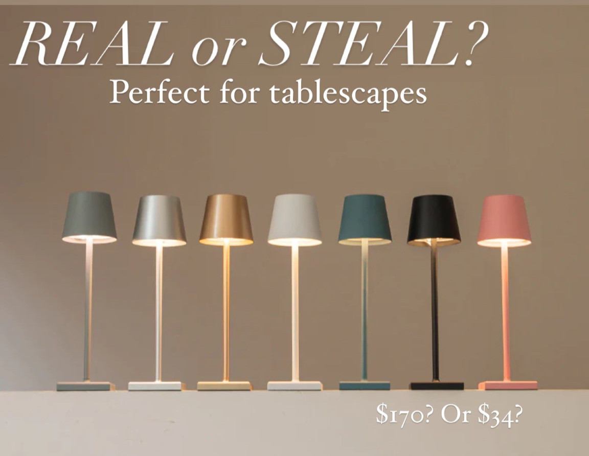 These tabletop lamps are adorable as tablescape decor. Mix and match them with you tablecloth! So cute for a picnic as well. 
With any table you want to give it height and interest. 


#LTKunder100 #LTKHoliday #LTKhome