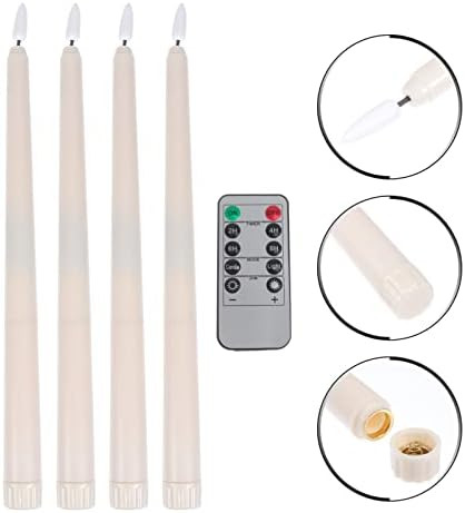 Veemoon 1 Set LED Flameless Taper Candles with Remote and Timer, Battery Operated Spiral Taper Ca... | Amazon (US)