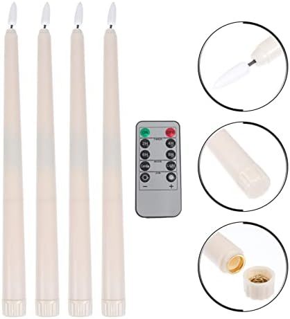 Veemoon 1 Set LED Flameless Taper Candles with Remote and Timer, Battery Operated Spiral Taper Ca... | Amazon (US)