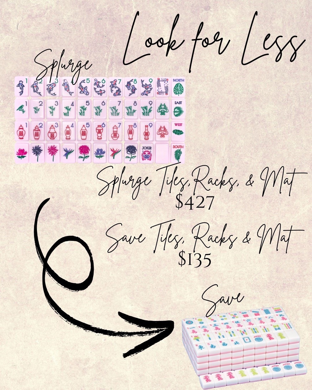 Resharing this Amazon look for less find! Perfect for summer game nights! 
…..
I’ve been dreaming of hosting a girls game night to finally play Mahjong—but I just couldn’t justify dropping $300-500 on a set. Especially when I don’t know if I’m going to like it. 

Then I found this adorable pink option for under $150! Now all that’s left is snacks, desserts, and convincing my friends to learn the rules with me!

#MahjongNight #GirlsGameNight #AffordableFinds #PinkMahjong #BudgetFriendly #GameNightGoals #MomLifeFun #CuteAndAffordable #HostessVibes #MahjongSet#LTKWatchNow 

Comment SHOP below to receive a DM with the link to this post on my LTK ⬇ https://liketk.it/5budP #ltkfamily #ltkover40

#LTKGiftGuide #LTKOver40 #LTKHome