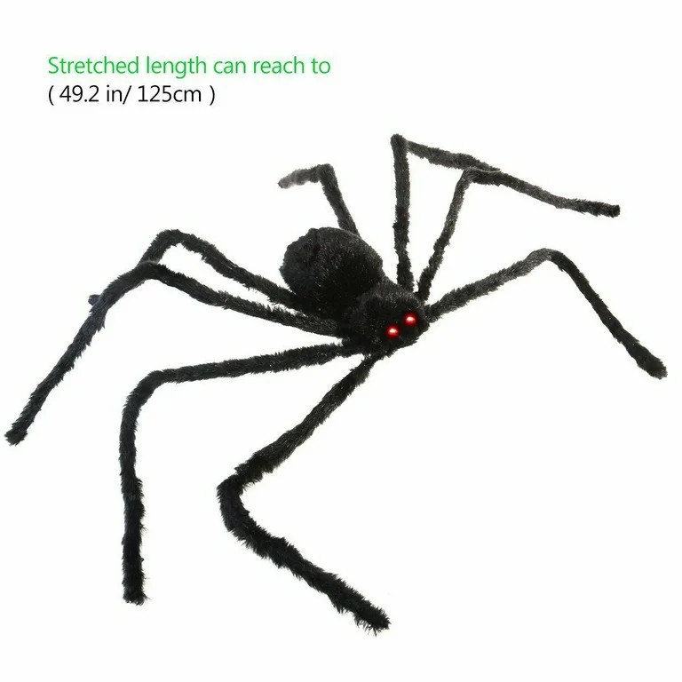 30" Black Large Spider Plush Toy Realistic Hairy Spider Halloween Party Scary Decoration Haunted ... | Walmart (US)