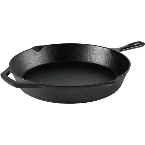 Ozark Trail Pre-seasoned 12" Cast Iron Skillet with Handle and Lips - Walmart.com | Walmart (US)