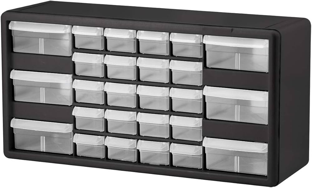 Akro-Mils 10726 26-Drawer Plastic Parts Storage Hardware and Craft Cabinet, 20-Inch by 10-1/4-Inc... | Amazon (US)