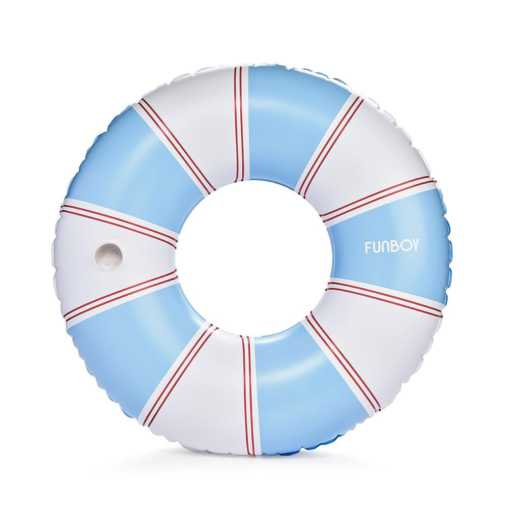 FUNBOY Giant Vintage Stripe Inflatable Pool Float with Cup Holder 48" Pool Float for Adults|Inner... | Amazon (US)