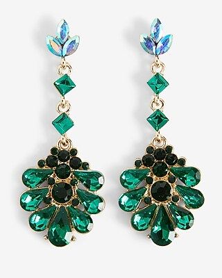 Emerald Stone Drop Earrings | Express