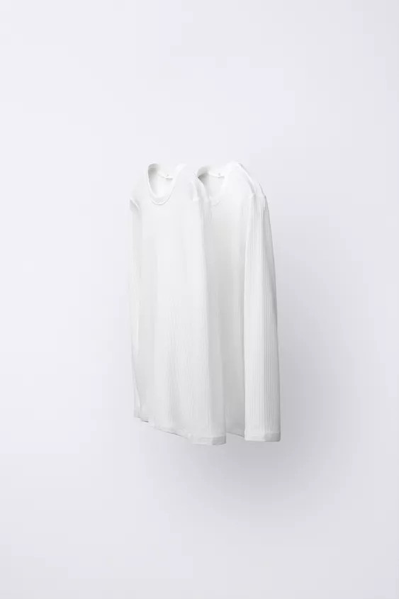 AGES 6-14 / TWO-PACK OF RIBBED T-SHIRTS | Zara US
