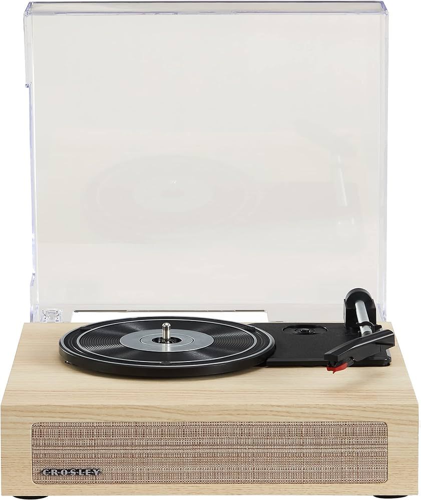 Crosley CR6042A-NA Scout 3-Speed Bluetooth Turntable with Built-in Speakers, Natural | Amazon (US)