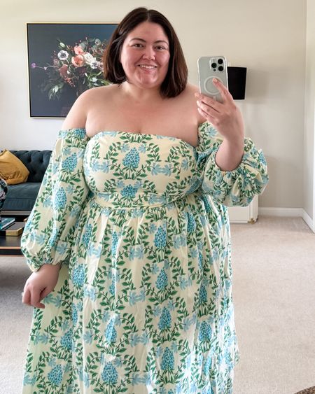 This print kind of reminds me of wallpaper but I also kind of love it… a lot! Plus size maxi eventdress with off the shoulder sleeves 

#LTKPlusSize #LTKOver40