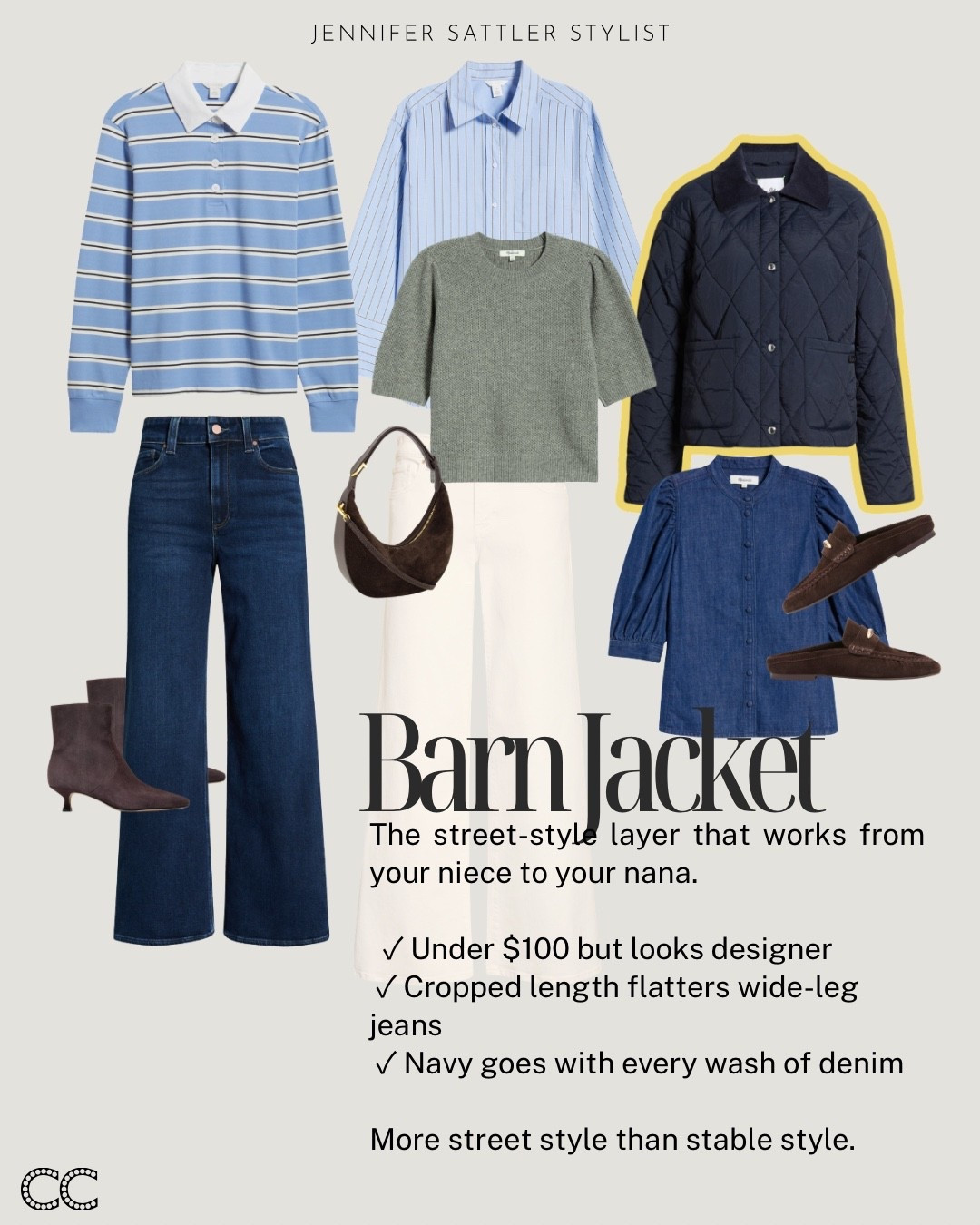 This barn jacket is a street-style layer that works from your niece to your nana! Under $100, cropped length flatters wide-leg jeans & navy goes with any wash of denim. 👖✨

#LTKootd #LTKSaleAlert #LTKSeasonal