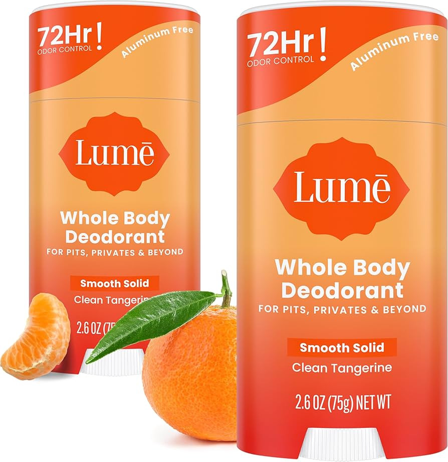 Lume Whole Body Deodorant - Smooth Solid Stick - 72 Hour Odor Control - Aluminum Free, Baking Sod... | Amazon (US)