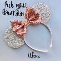 Mickey Ears, Sparkly Mickey Ears, Rose Gold Minnie Ears, Rose Gold Ears, Rose Gold Mickey Ears, Minnie Ears, Mouse Ears, Sequin Mickey Ears | Etsy (US)
